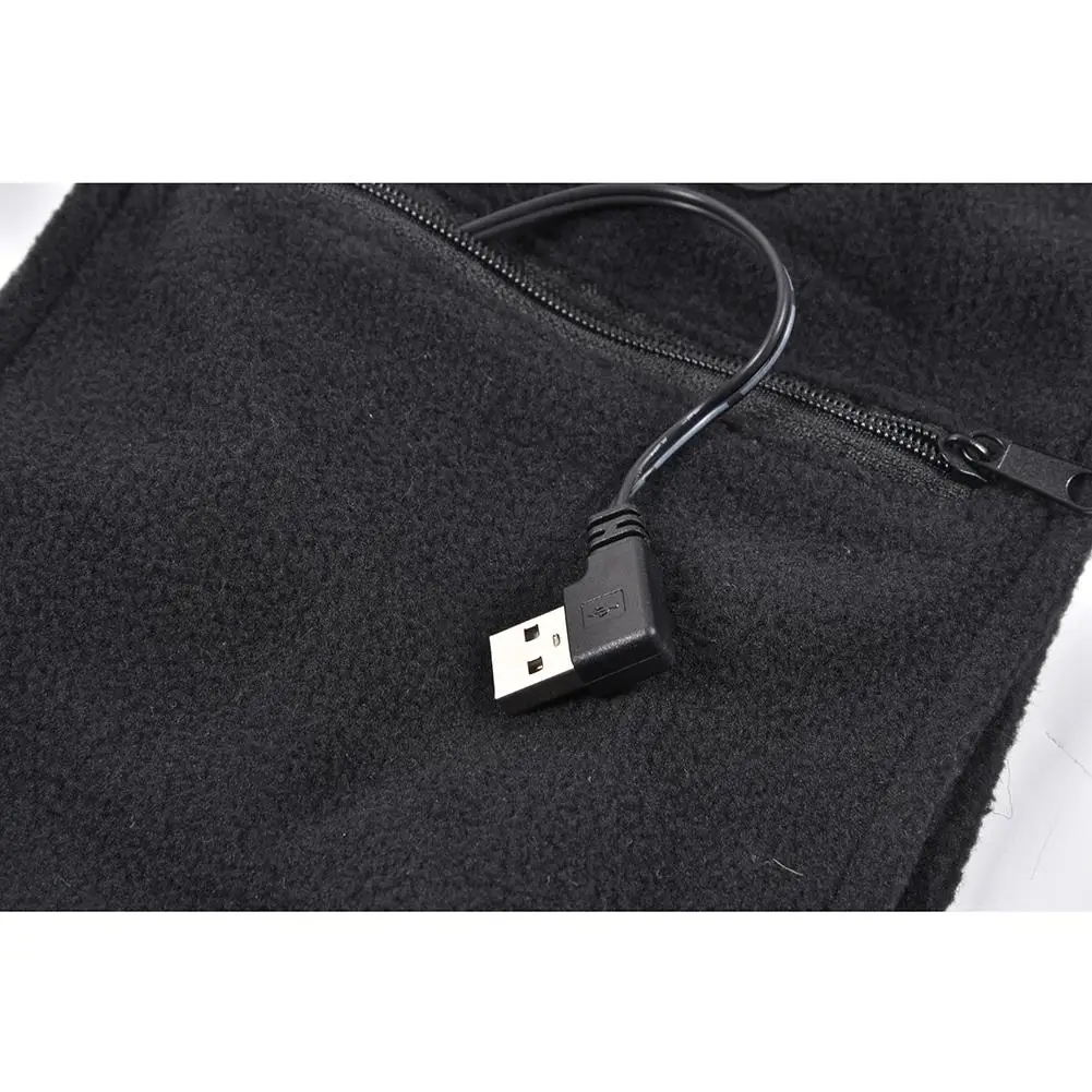 Теплый шарф с подогревом с грелкой для шеи, черный USB источник питания, электрическая грелка для шеи для мужчин и женщин
