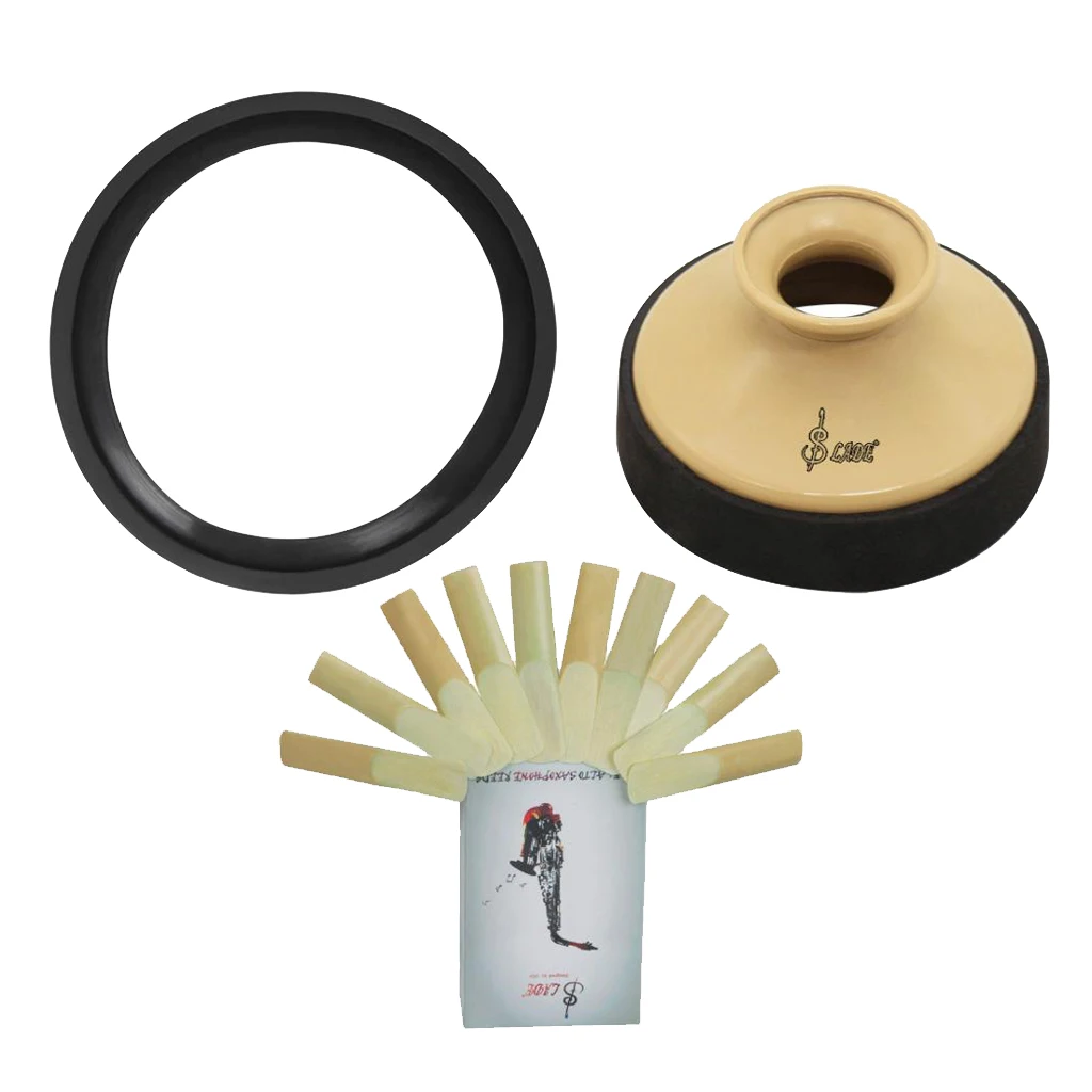 Замена саксофона Sax Reeds+ Mute+ кольцо глушитель Sax для начинающих подарок