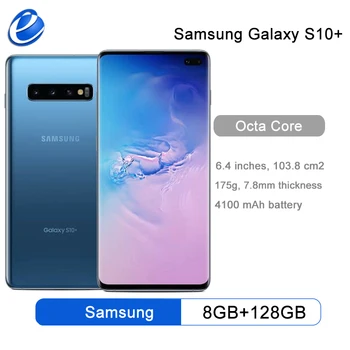 Samsung-Galaxy S10 Plus Celular, S10 Plus, G975F, U, 128GB, 512G, Snapdragon 855, Octa Core, 6.4 ", 16MP, Dual 12MP, 8GB de RAM, NFC