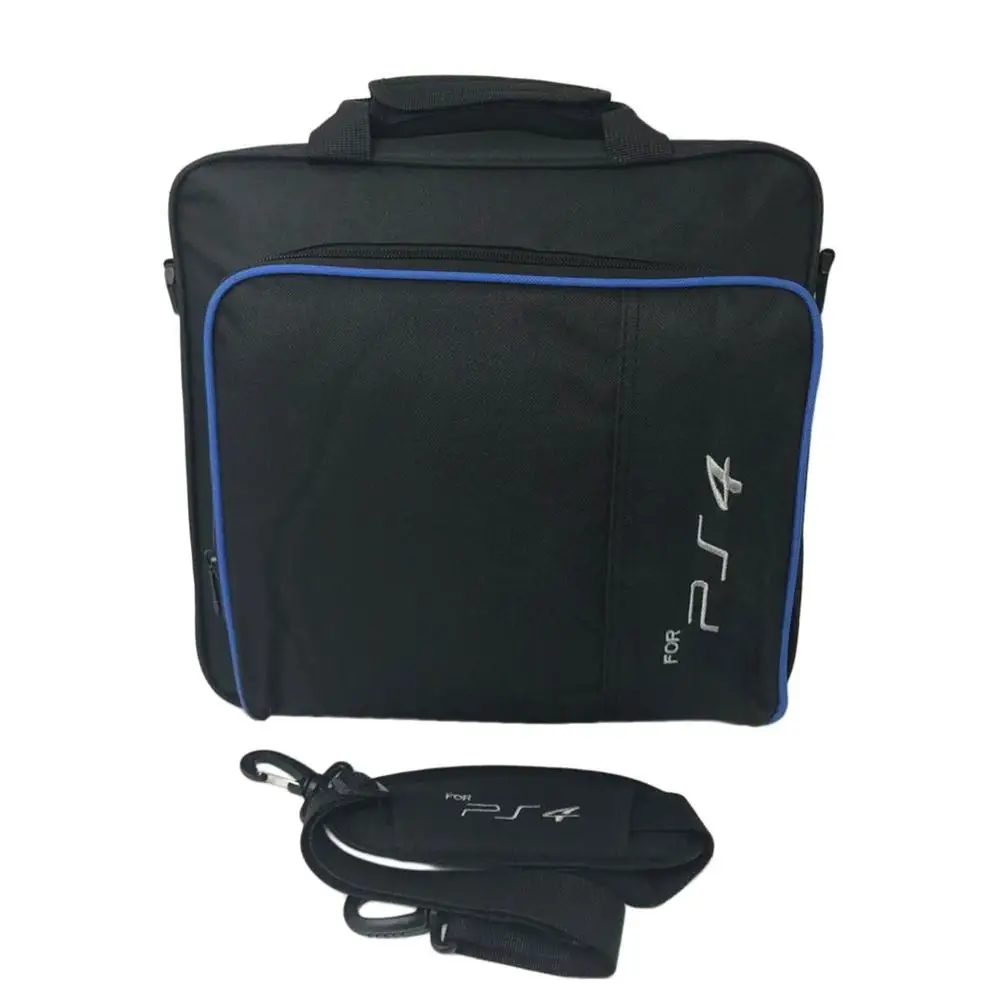 Черный Game Console Storage Bag Shoulder Bag Travel Case Shock Proof Waterproof Carry Hand Bag for PS4 Console Accessories - Цвет: Черный