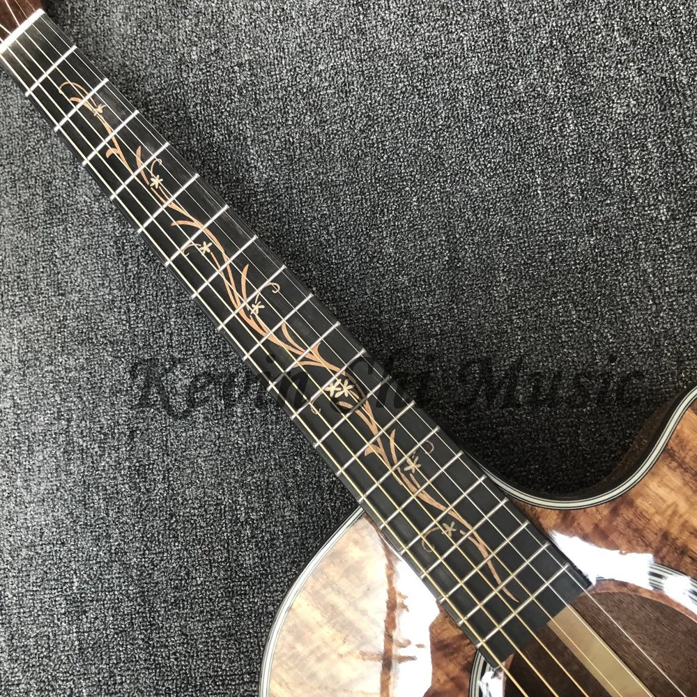Винтажная Акустическая гитара K24, инкрустация лозы K24ce, акустическая электрогитара KOA K24c, акустическая гитара,, акустическая гитара