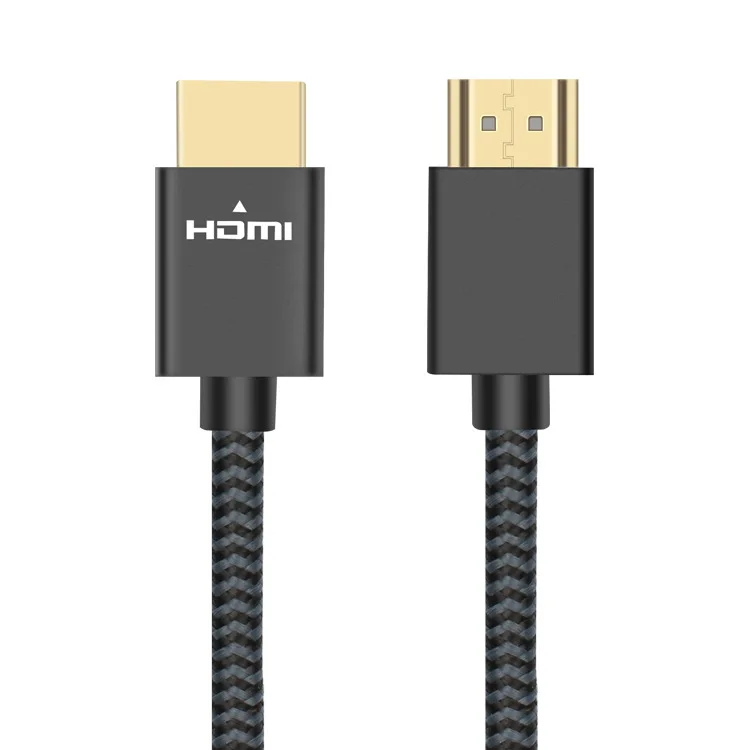 AAAE Топ- алюминиевый корпус нейлоновая оплетка ультра тонкий HDMI кабель 4K 60 Hz