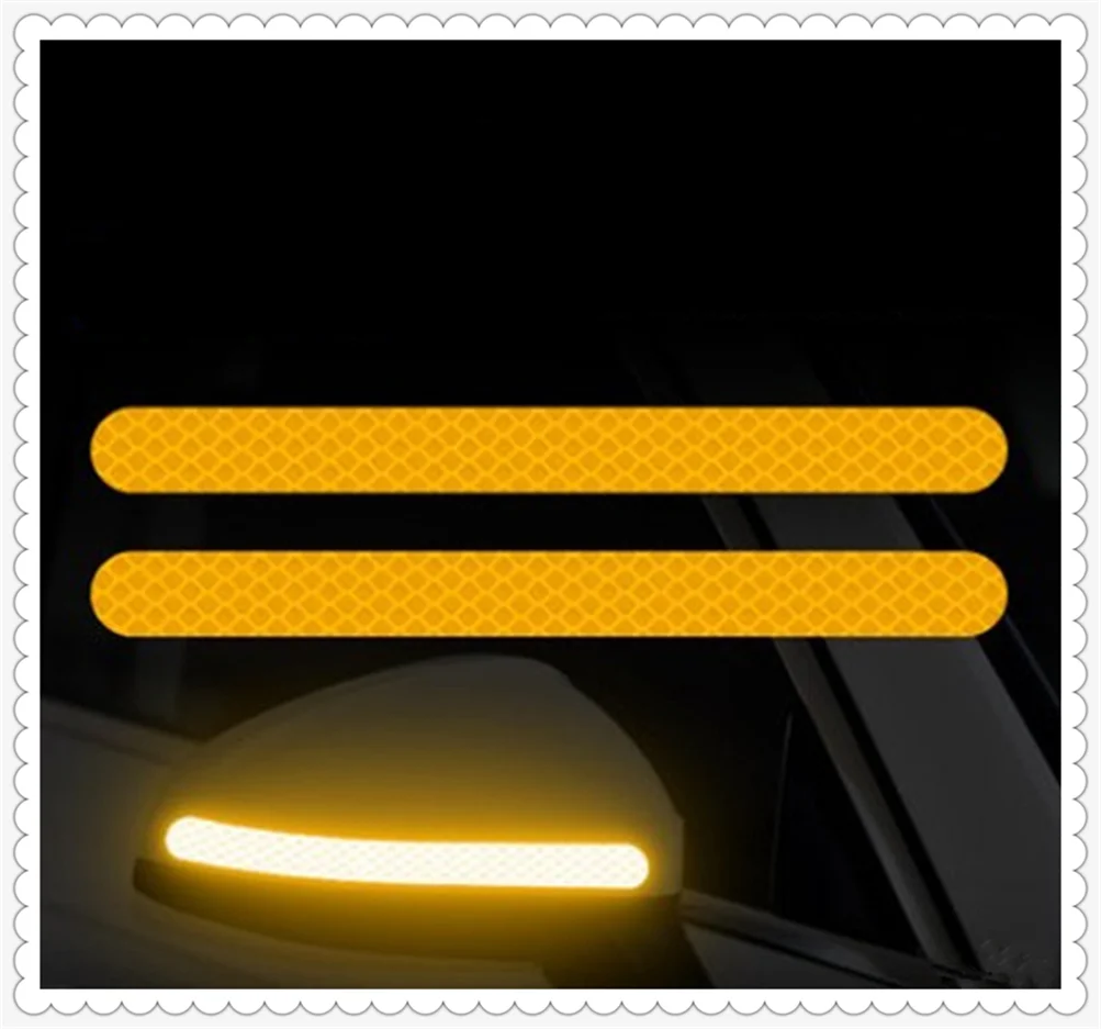 2 шт. автомобиля стикер зеркалом заднего вида крепления светоотражающей полоски