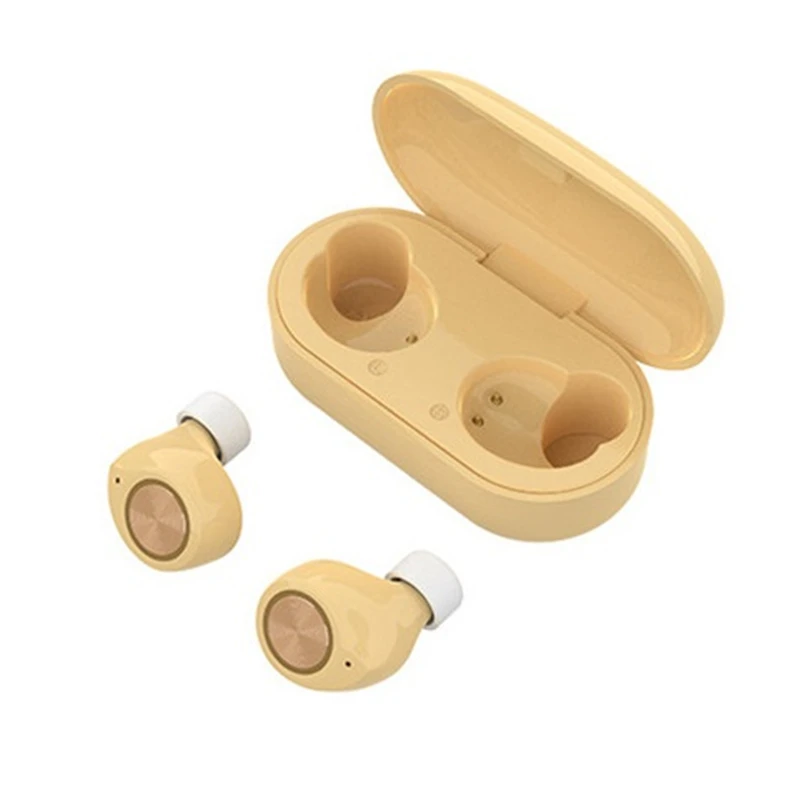 yellow TW60 беспроводные наушники Bluetooth наушники спортивные бизнес наушники сенсорная кнопка дизайн гарнитура для iphone xiaomi samsung oppo - Color: yellow