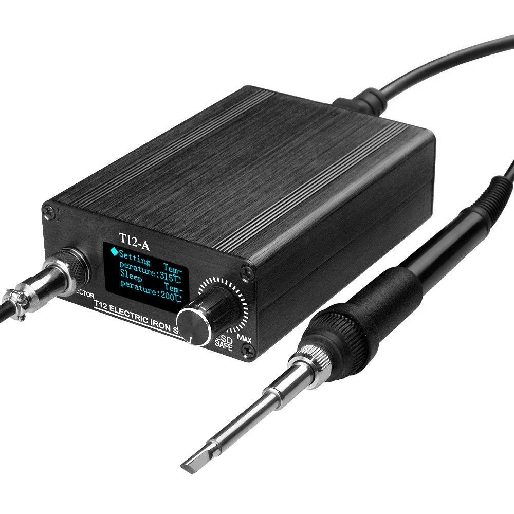 New 110V 220V OLED Digital Soldering Iron Station & T12 Tip Handle Controller