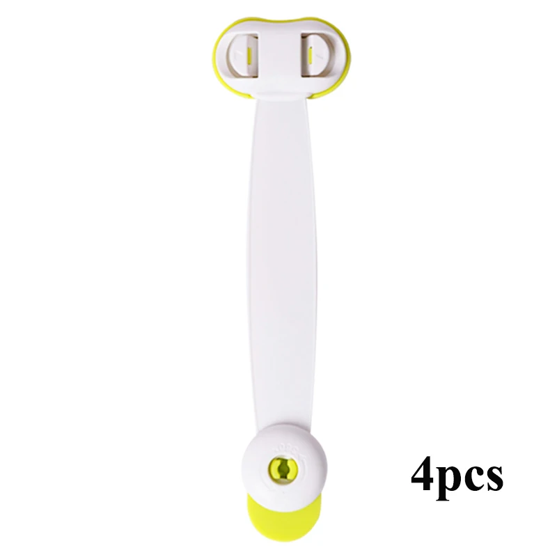Green-4pcs Защита от детей замок безопасности ребенка замок ящика шкафа дверной замок холодильника от детей гибкий замок для безопасности детей 2/4 штуки в комплекте - Цвет: Green-4pcs