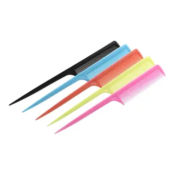 

NEW-20pcs Plastic Toothed Rat Tail Combs for Hairdressing Pointed Hair Styling ,Color random (red purple pink yellow blue)