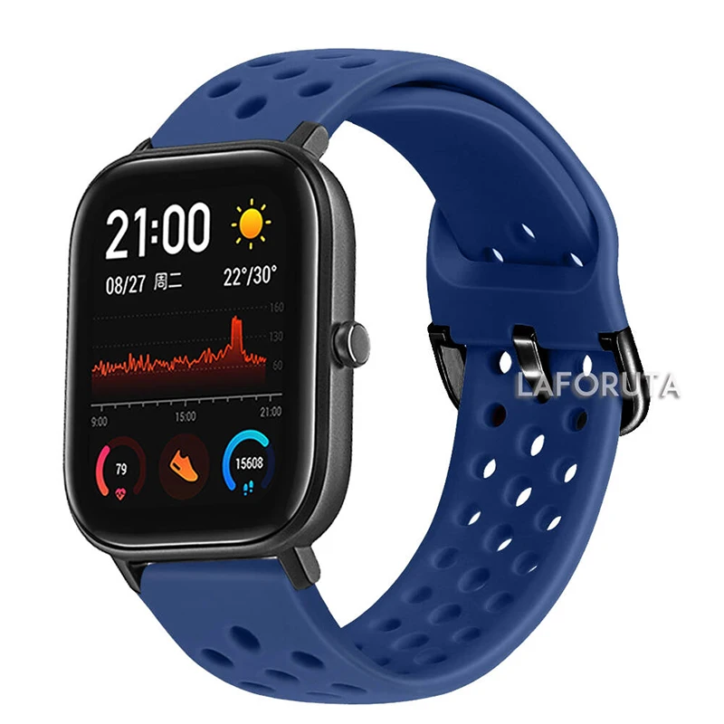 Ремешок силиконовый для Galaxy Watch Active Band 20 мм спортивный Браслет Для Xiaomi Huami Amazfit GTS