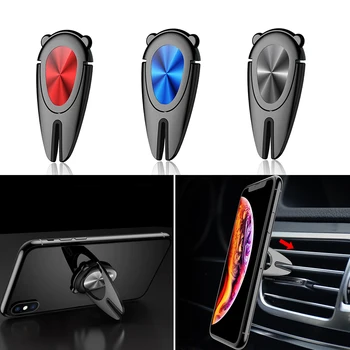 

Car Multi-Purpose 4 In 1 Function Cell Phone Ring Holder Compatible With Universal Smartphone Finger Kickstand Flip Vent Clip
