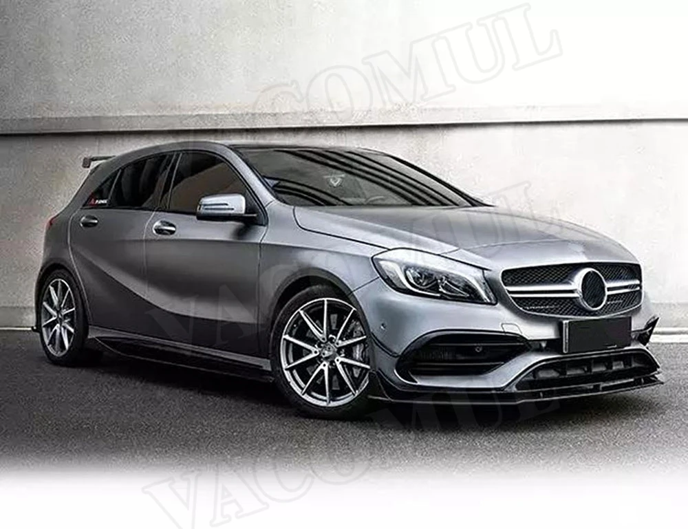 Карбоновый передний бампер для губ спойлер для Benz A Class W176 A200 A250 A45 AMG- автомобильный Стайлинг