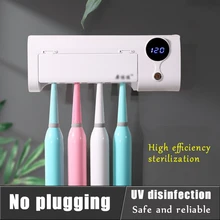 Cheap Smart Induction Anti-Bacteria UV Light Disinfectant Toothbrush Sterilizer Oral Cleaner Box Holder Dental Bathroom Set
