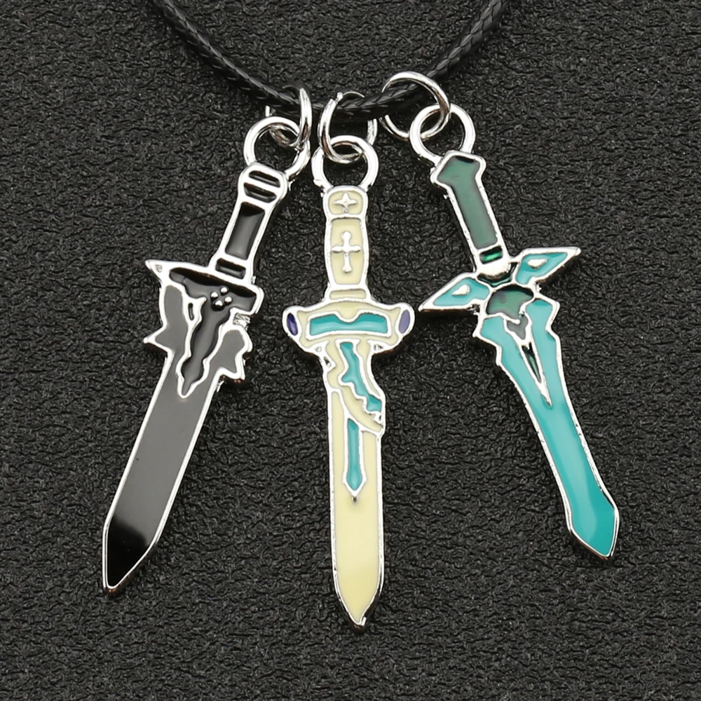 Sword Art Online ожерелье SAO Kirigaya Kazuto Kirito Yuuki Asuna Elucidator Темный отталкивающий ламбент