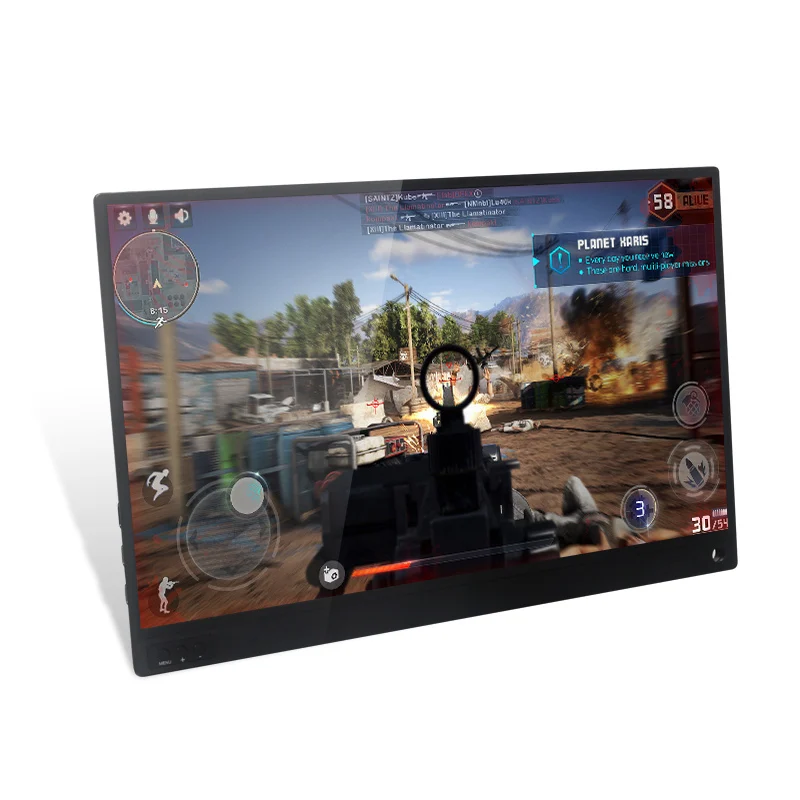 Тонкий портативный ЖК-монитор 1080P hd 15,6 usb type c hdmi для ноутбука, телефона, xbox, переключателя и ps4 портативный монитор lcd игровой монитор - Цвет: 15.6 Inch black