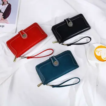 

Women Leather Wallet Clutch Long Purse Large Capacity Card Phone Holder Handbag