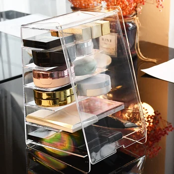 

Desktop Sundries Storage Box Makeup Organizer For Cosmetic Make Up Brush Storage Case Home Bathroom Storage Box Lipstick Holder