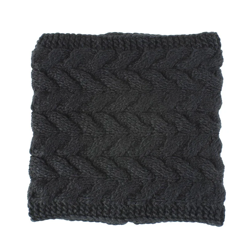 black scarf Модная вязаная шапка, зимние шапки для женщин, czapka zimowa gorros mujer invierno bonnet, теплая шапка для девочек, muts czapka zimowa - Цвет: black scarf