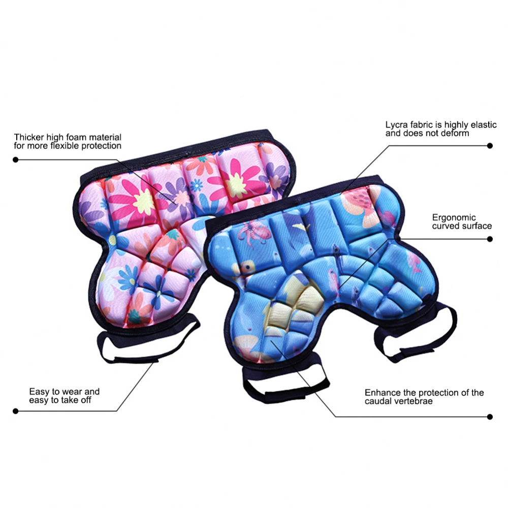 Kids Sports Skiing Snowboarding Shorts Protective Hip Butt Padded Pads Bicycle Skating Impact Protection for Boys Girls