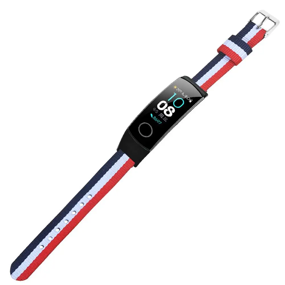 Полосатый холщовый браслет для здоровья смарт-Браслет фитнес-трекер Smartband браслет для huawei браслет на память 5 браслет на память 4