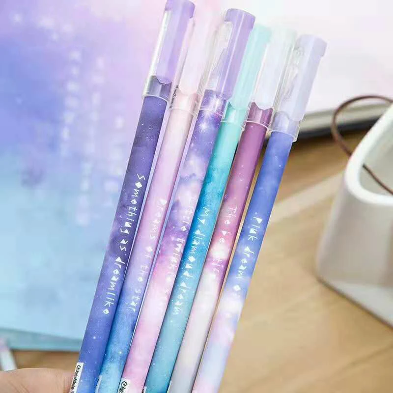 Good Night Starry Sky Gel Pens 3 Pc Cute Pen Set, Kawaii Stationery, Stars  and Sky Pen, Planner Accessories Journal Diary Pen Student Gift 