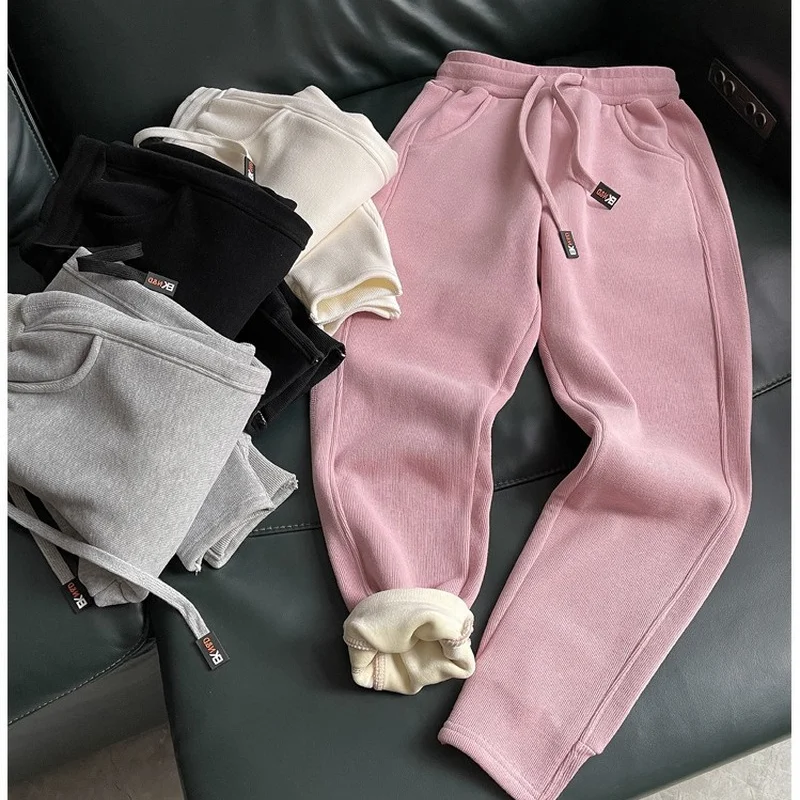 Soft Waxy Glutinous Warm Sweatpants 
