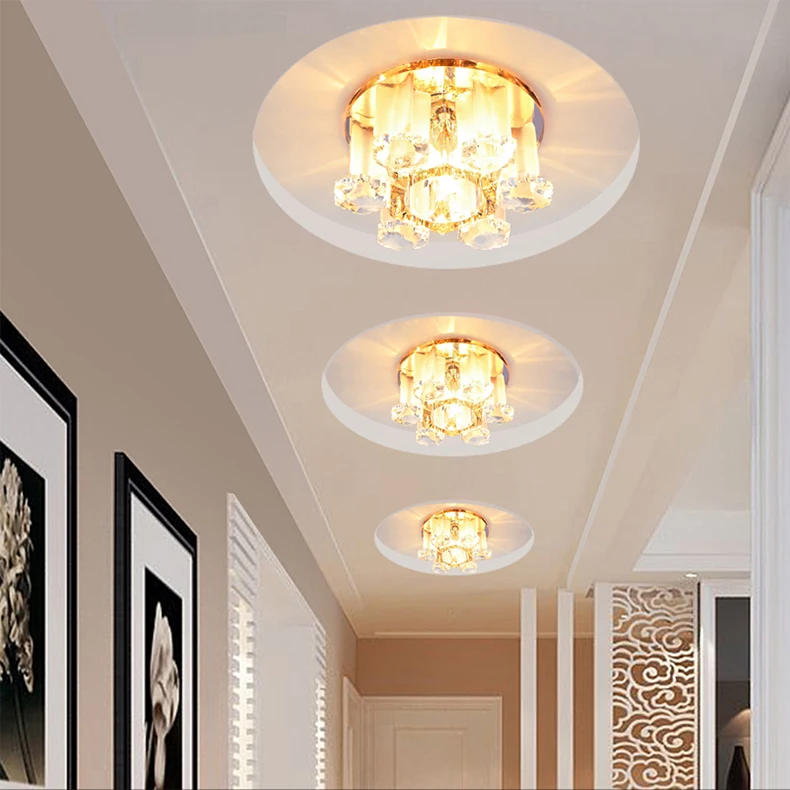 Светодиодные потолочные светильники хрустальные современные винтажные Plafonnier светодиодные потолочные светильники для гостиной, спальни, коридора, кухни, домашнего освещения