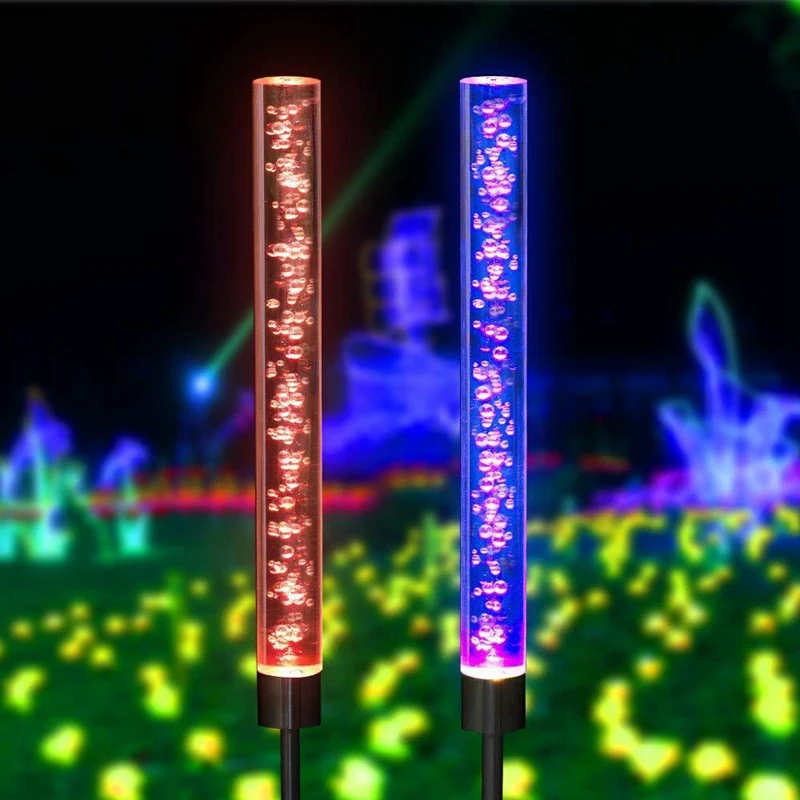 2 упаковки солнечных огней наружные декоративные, RGB многоцветные меняющиеся огни водонепроницаемые солнечные акриловые Пузырьковые пробки, солнечные P