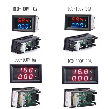 

Mini digital voltmeter ammeter DC 100V 10A panel amplifier voltmeter tester detector "LED dual display diy kit