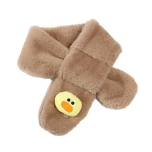 Теплый кашемировый шарф на весну и зиму, элегантные накидки, оранжевый плюшевый детский зимний теплый шарф, модные плотные шарфы