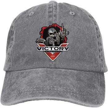 

TSDFCVictory Motorcycles Logo Men's and Women's Retro Cowboy Hat Adjustable Cowboy Hat Baseball Cap Gray