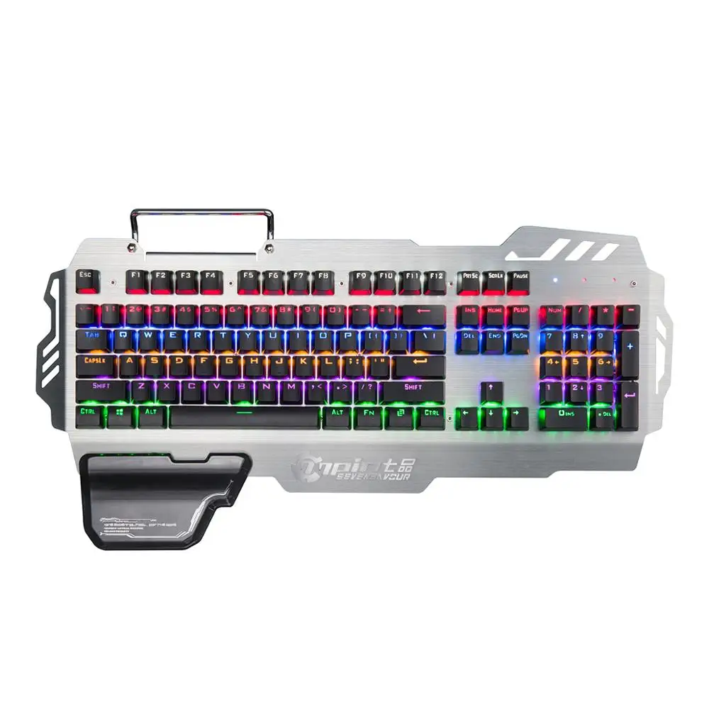 Mechanical Gaming Keyboard USB Wired 104 Keys Blue Switch LED Backlight Game Keyboard For PC Tablet Desktop