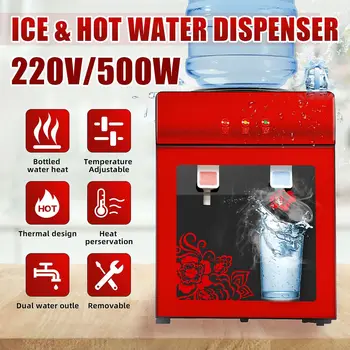 

220V 500W Electric Water Dispenser Desktop Drinking Fountain Cold & Hot Warm Water Cooler Heater Home Office Coffee Tea Helper