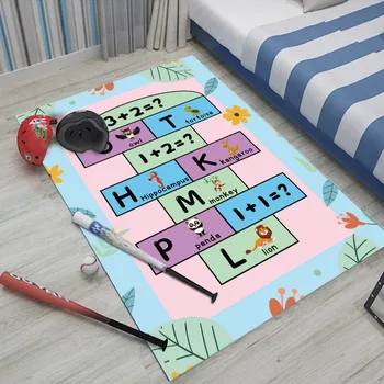

Baby Mat Children's Flannel Carpet Non-slip Climbing Mat Number Letter Living Carpet Game Combination Mat Children's Room Soft