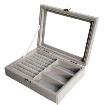 

Dustproof Jewelry Box Suitable For Rings Earrings Bracelets Necklaces Jewelry Storage Flannel Storage Boxes