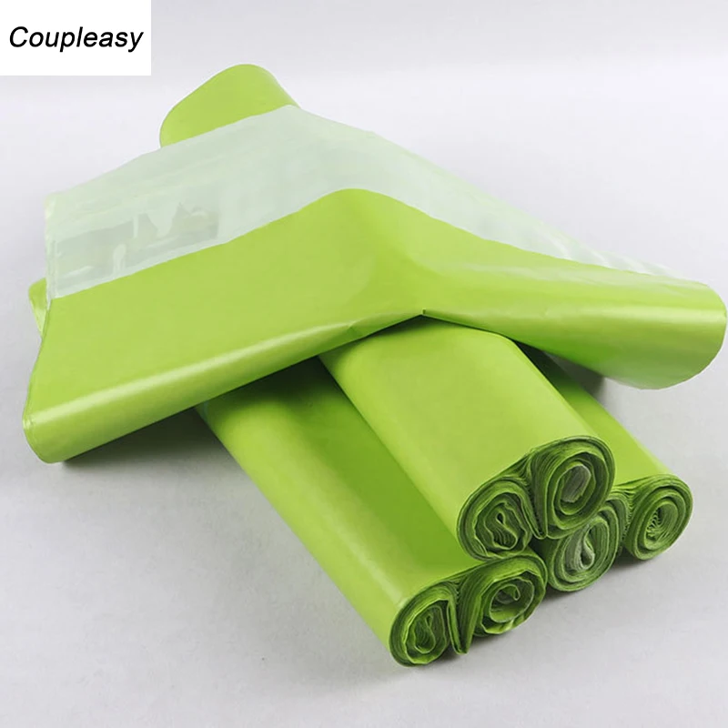 10Pcs 7 Sizes Light Green Poly Mailers Envelopes Shipping storage Courier Bags Waterproof Plastic Self Seal Mail Express Bag