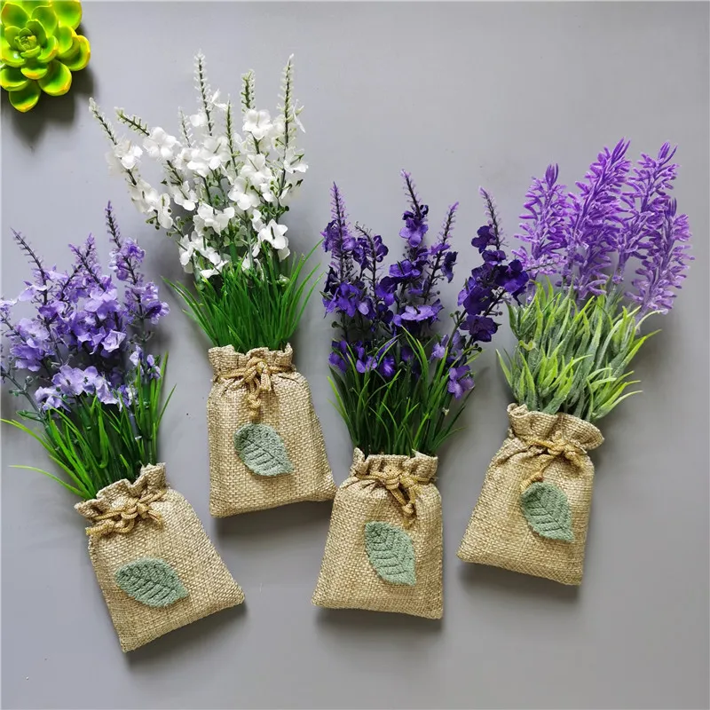 Flores artificiales de lavanda púrpura hechas a mano, con bolsa de lino  para decoración de nevera, pegatinas magnéticas de flores falsas, compre 3  y Obtenga 1|Imanes de nevera| - AliExpress
