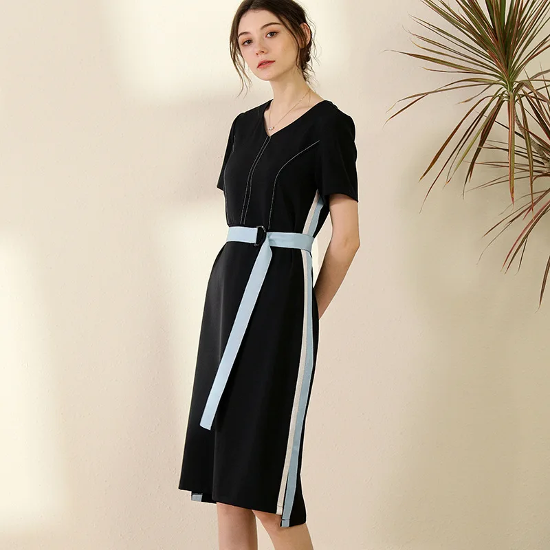 

Casual Women Dress Summer Work Office Black Dress Ladies Sexy Evening Party Bodycon Solid Slim Dresses Vestidos For Female