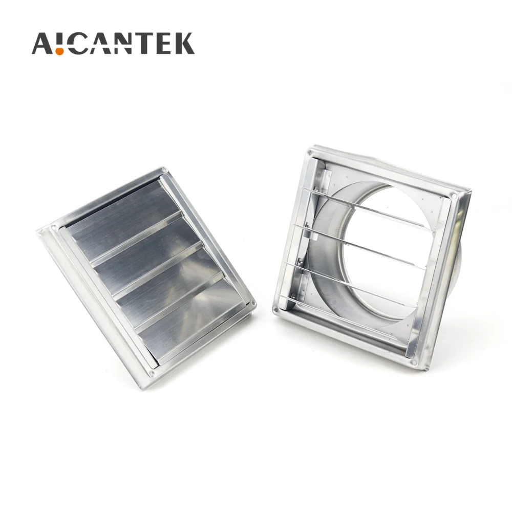 Stainless Steel Wall Air Vent 4" 5" 6" 100/125/150mm air vent grille ventilation grille air vent cover Extract Valve Duct Grill Cover Square Extractor Fan Outlet Ventilator