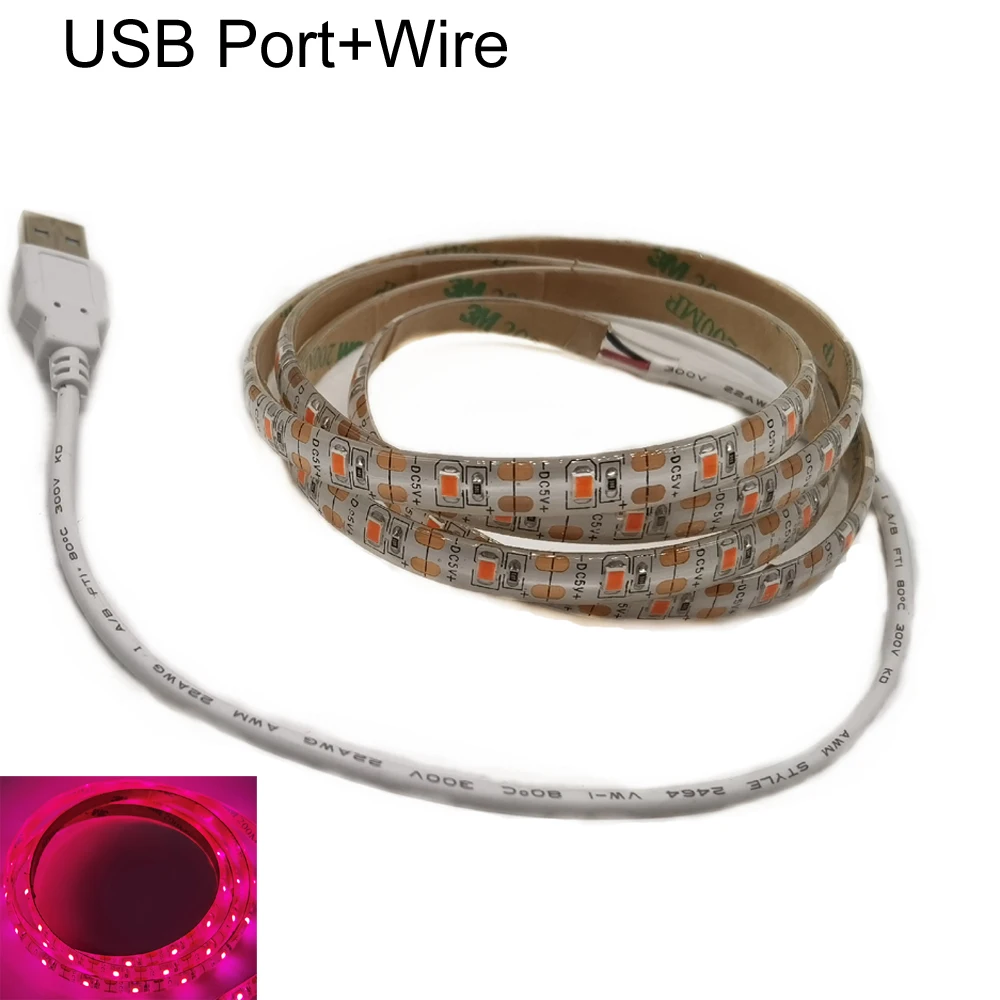 Светодиодная лента USB длиной 1 метр световой адаптер SMD 3528 5 В Рождественская