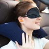 1PC Random Color Headrest Soft U Shaped Cushion Air Flight Inflatable Pillows Car Nursing Cushion Travel Pillow Support Neck 3