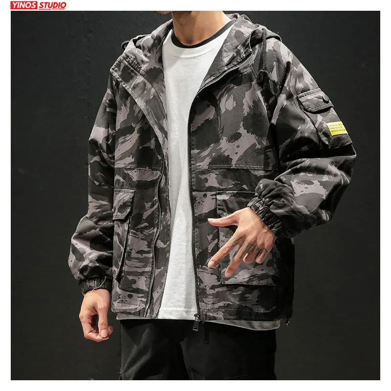 Прямая поставка осень 2019 новые модные камуфляжные куртки бомберы мужские