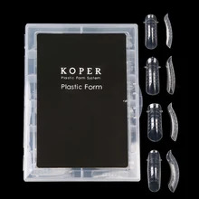 Molde de unhas reutilizável, molde de plástico para unhas falsas, ferramenta de cobertura completa para extensão de unhas com 120 peças forma de unha,