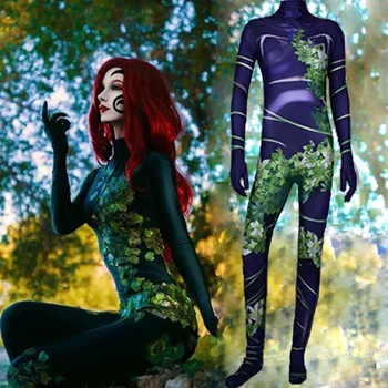 

Adult Women Kids Pamela Lillian Isley Cosplay Costumes Poison Ivy Zentai Super Heroes good quality Bodysuit Suit Jumpsuit