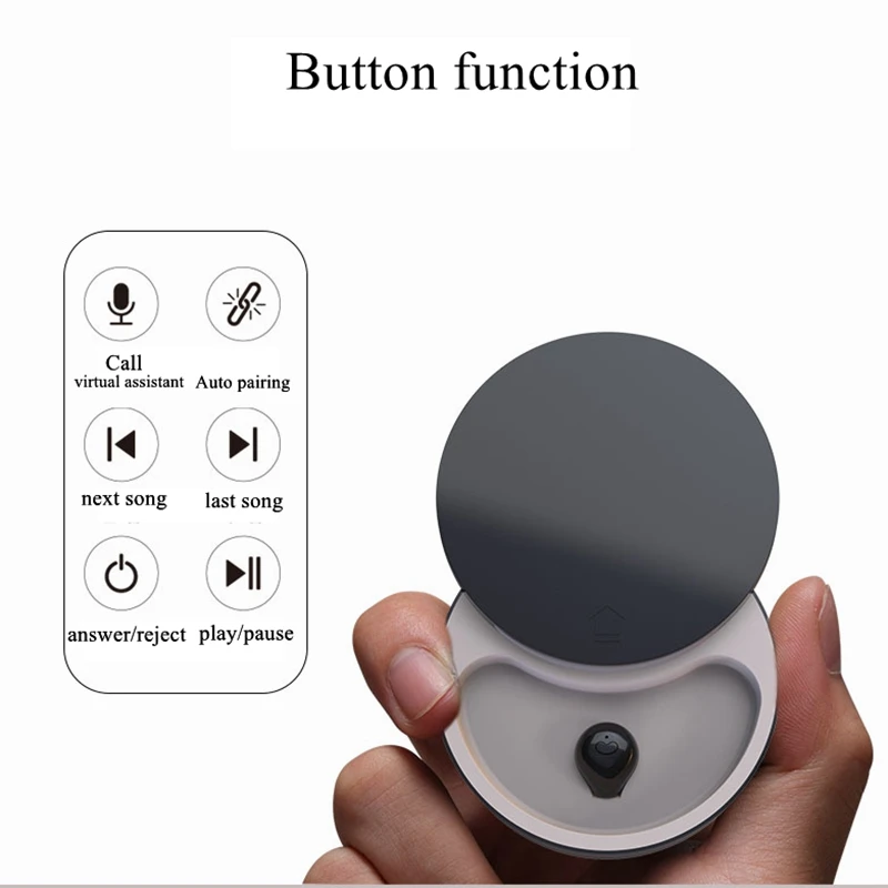 Мини Bluetooth вкладыши невидимые Bluetooth 5,0 наушники True Беспроводной наушник с зарядный чехол громкой связи Bluetooth гарнитура для всех телефонов