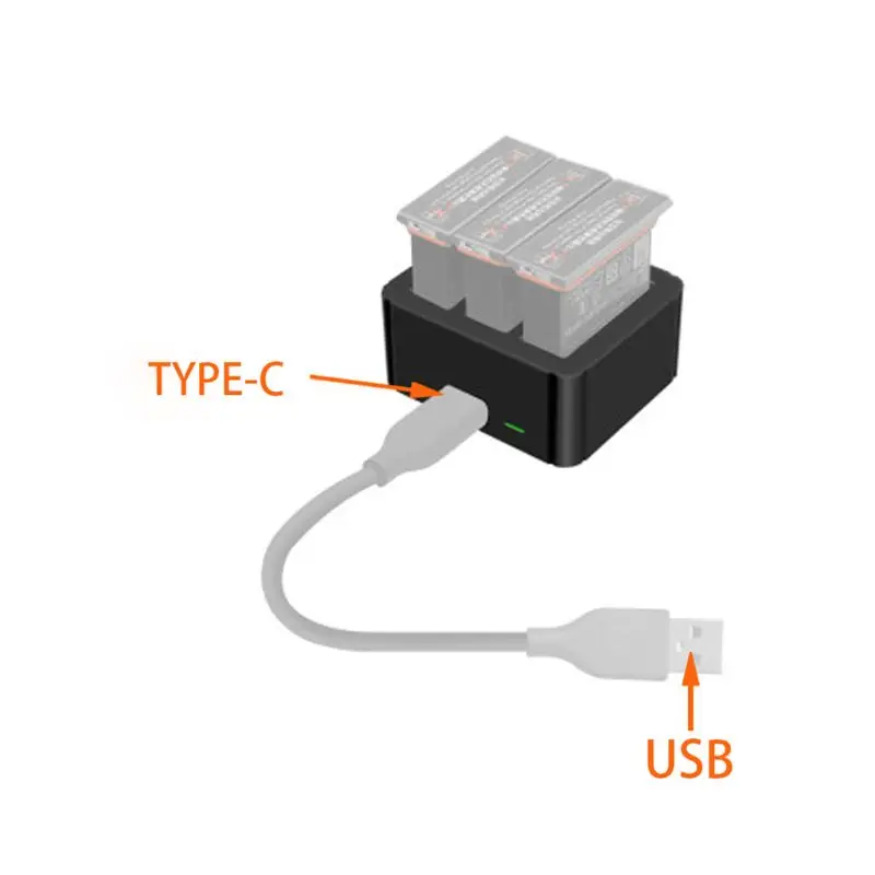 3 в 1 Смарт USB зарядное устройство type-c зарядный порт батарея зарядная коробка док-адаптер для DJI OSMO Action S порт s аксессуары для камеры