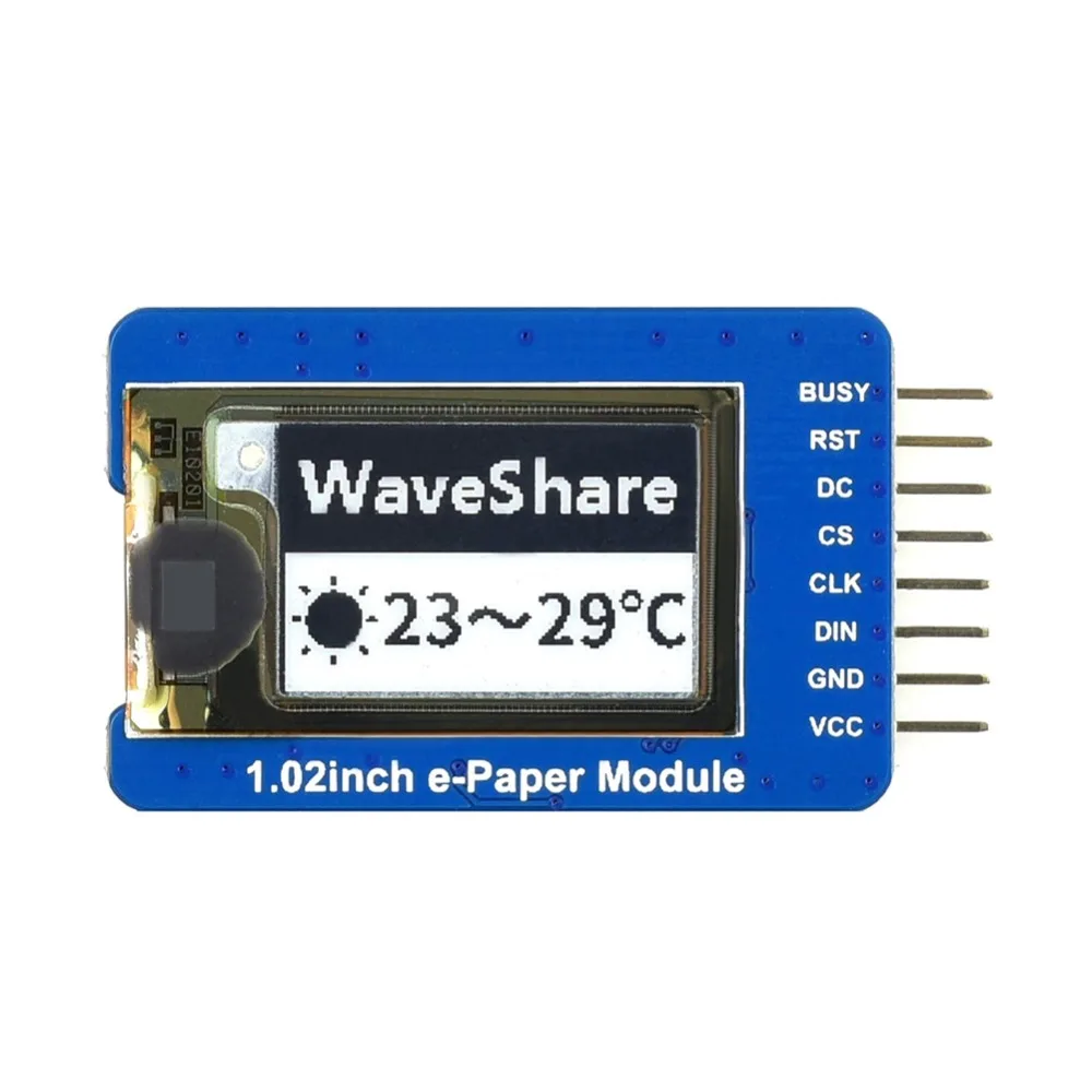 Waveshare 1,02 дюймовый модуль электронной бумаги(D) для Raspberry Pi/Jetson Nano/Arduino/Nucleo 128X80 гибкий e-Ink экран