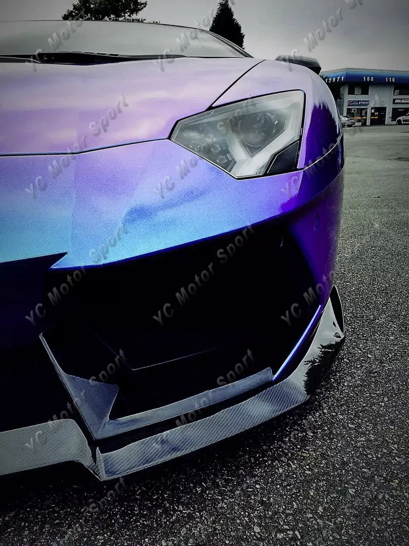 2011-2016 Lamborghini Aventador LP700 PUR AERO Style Front Bumper Lip CF (116)_