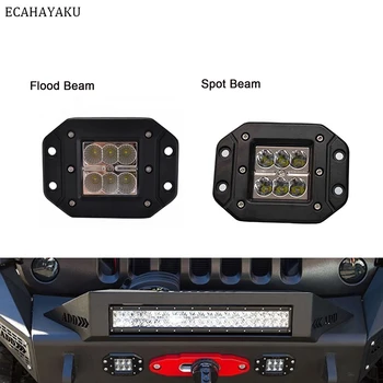 

2pcs Dually 6x3W Flush Mount LED Light 18W LED Bumper Lamp for Off-road 4x4 4WD Truck ATV UTE Raptor F150 Wrangler GMC Chevy RAV