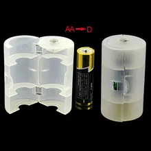 DIY Plastic AA To D Size Cell Battery Conversion Adapter Switcher Converter Case Storage Box