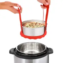 Красный скороварка лайнер анти-обжигающий силиконовый изоляционный коврик ручка Пароварка кухонные принадлежности