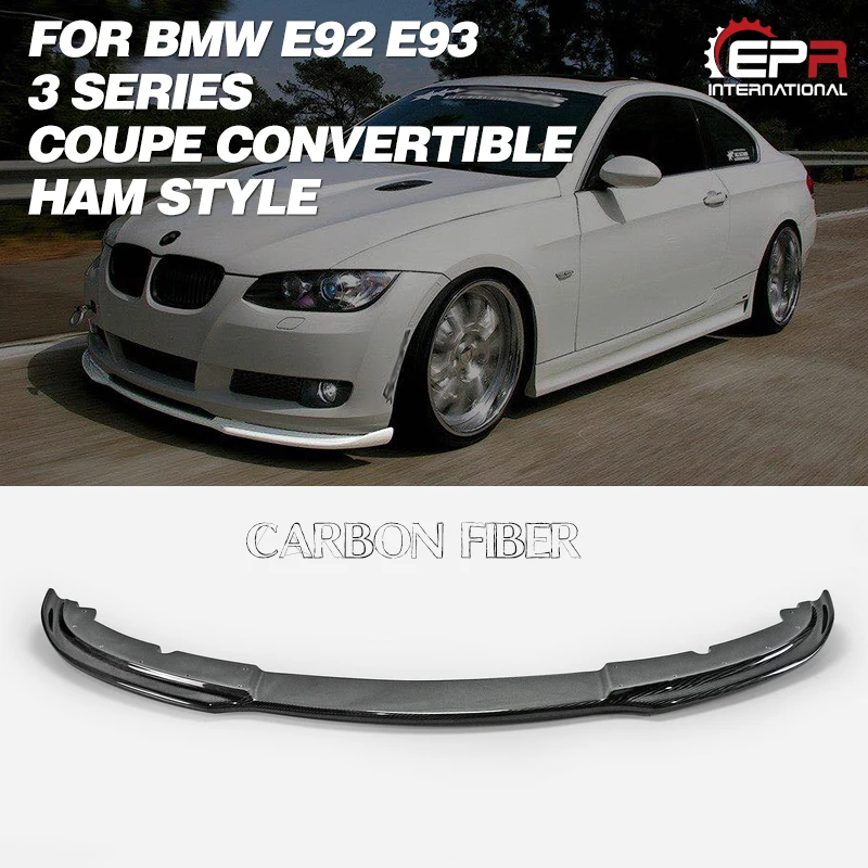 

For E92 E93 3 Series Coupe Convertible 04-13 HAM Style carbon fiber front lip trim